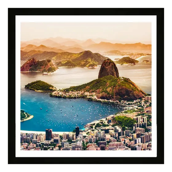 Cuadro Personalizado 30x30cm +lamina + Vidrio Listo P Colgar Color Negro Armazón Negro